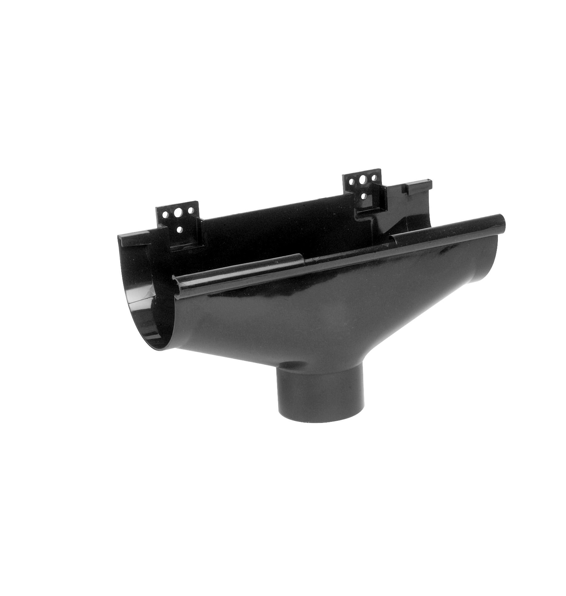 Úttak fyrir niðurfallsrör með þenslu svart