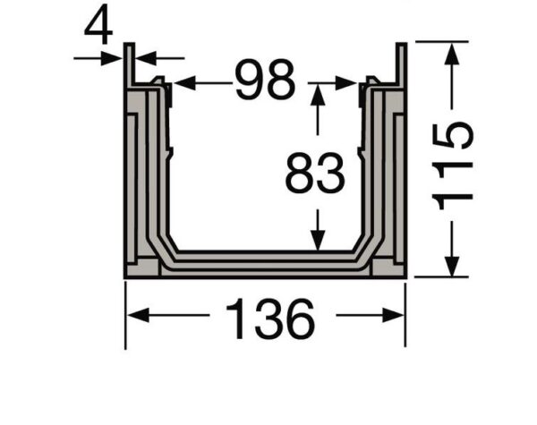 CLASS B125 Renna PP ryðfrí grind CAN10BCI - Vatnsorka ehf - Þakrennur ...
