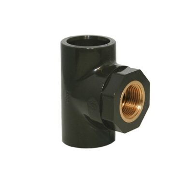 Té 3/4" miðstút kopar HTA