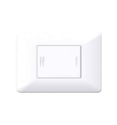 Hnappur Caiman hvítur