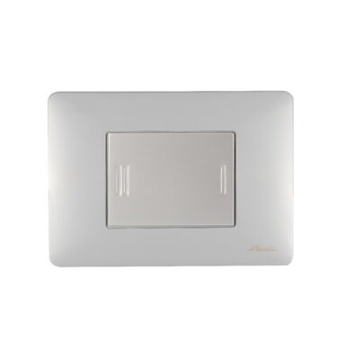 Hnappur Caiman matt og glans króm