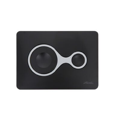 Hnappur - Infinity svart matt króm